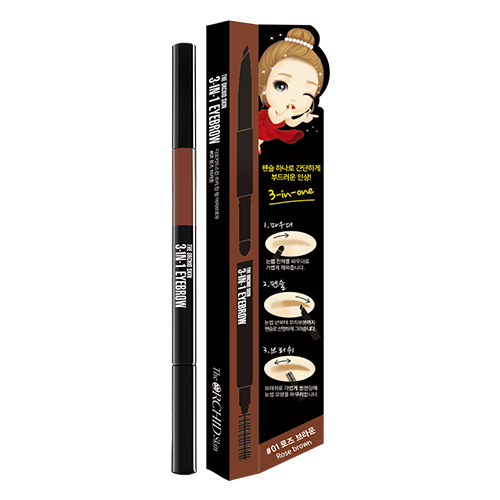 The ORCHID Skin 3-in-1 Eyebrow Pencil (Rose Brown / Gold Blonde)